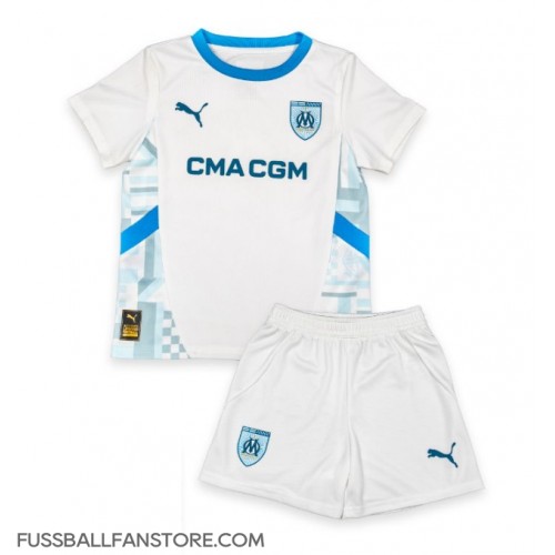Olympique de Marseille Replik Heimtrikot Kinder 2024-25 Kurzarm (+ Kurze Hosen)